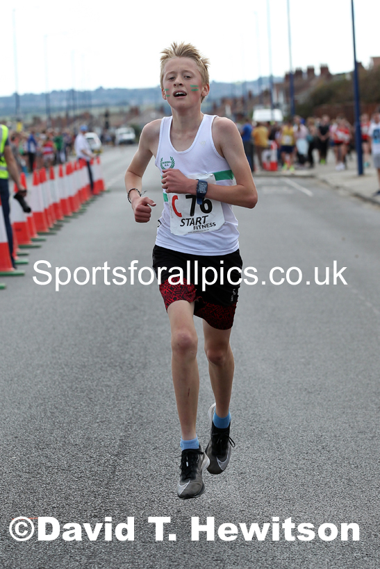 Boys under-15s 2021 Northern 6 and 4 Stage and Young Athletes Road Relays, Redcar. Photo: David T. Hewitson/Sports for All Pics